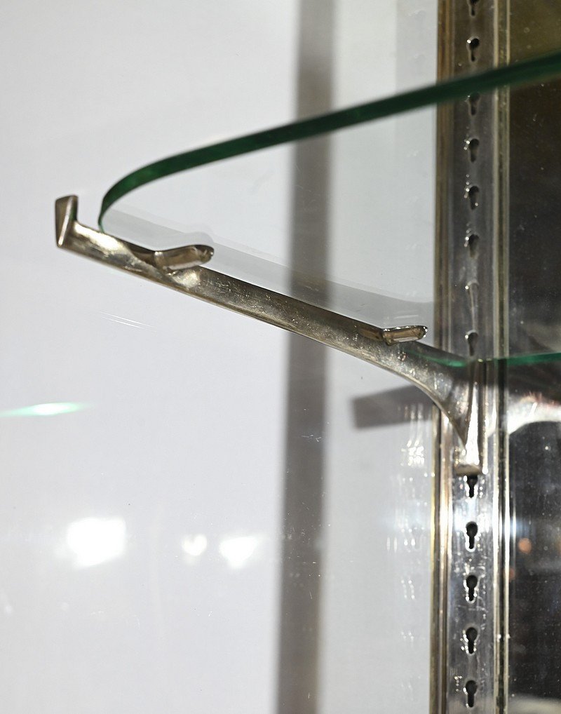 Vitrine De Magasin En Laiton, Attribuée à La Maison Siégel – 1920-photo-7