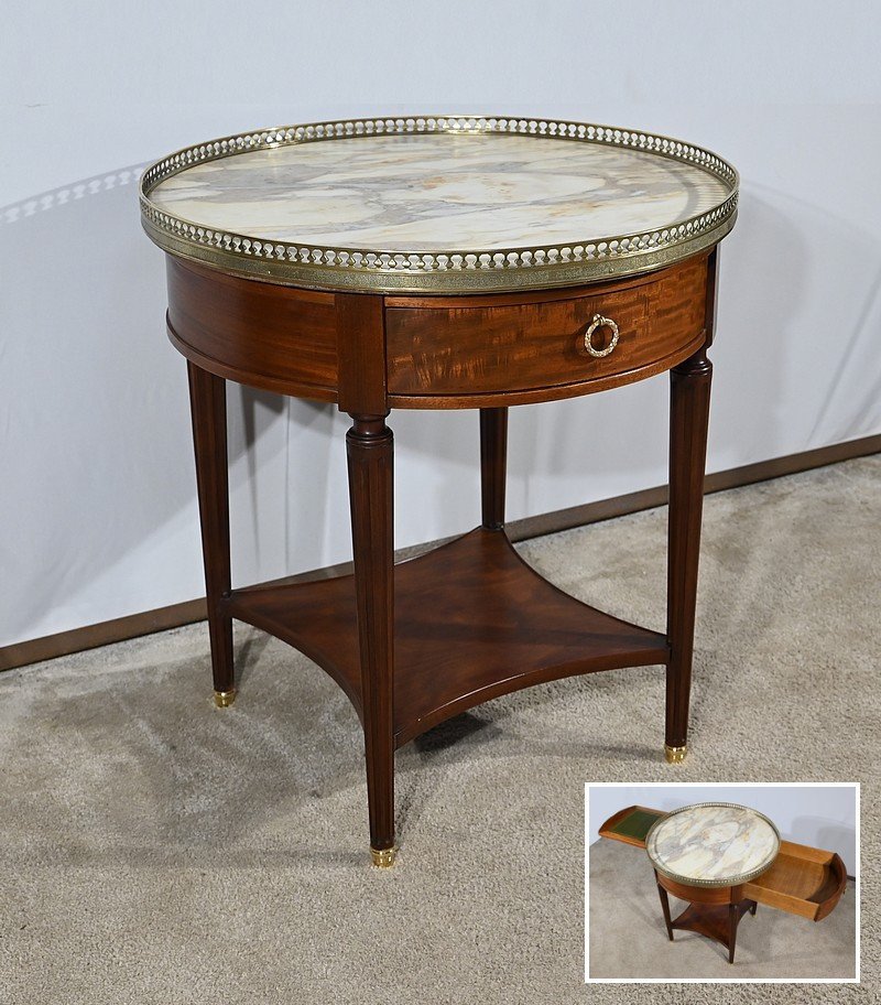 Mahogany Hot Water Bottle Table, Louis XVI Style – Late 19th Century