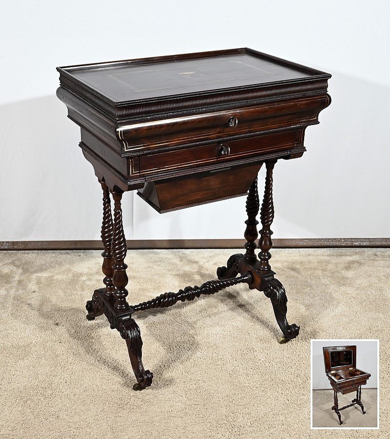 Small Rosewood Dressing Table, Restoration Period - Early 19th Century