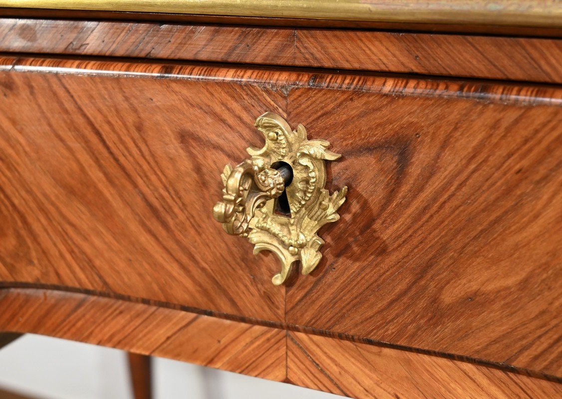 Middle Desk In Precious Wood, Louis XV Style – Early 20th Century-photo-3