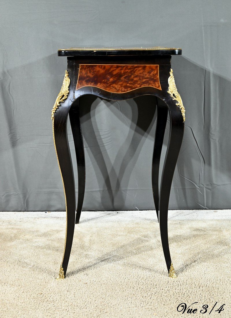 Small Middle Worker In Pear Wood And Amboyna, Napoleon III Period – Mid-19th Century-photo-4