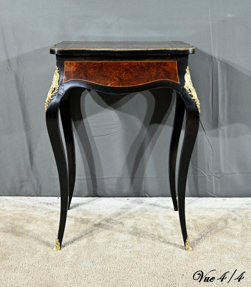 Small Middle Worker In Pear Wood And Amboyna, Napoleon III Period – Mid-19th Century-photo-5