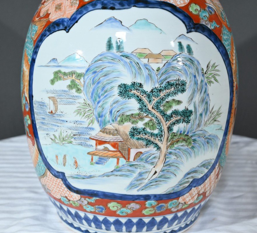 Important Vase Arita En Porcelaine, ère Meiji, Japon – Fin XIXe-photo-5