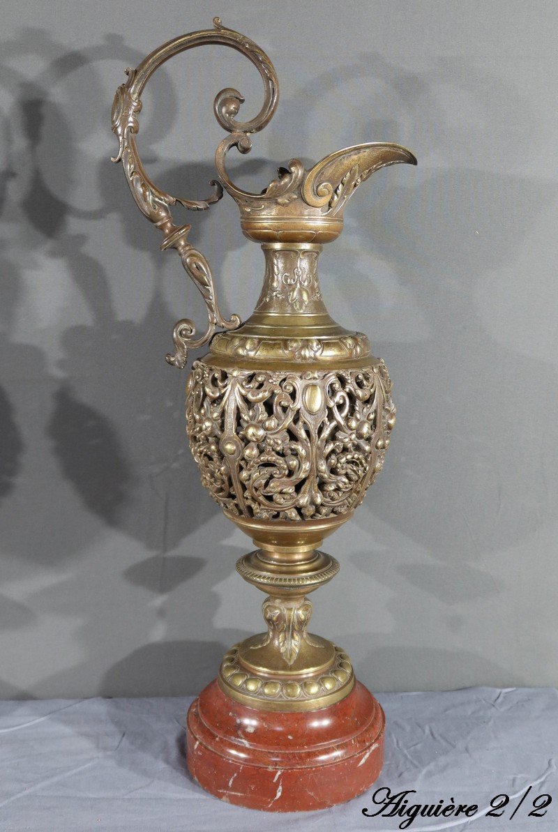 Pair Of Bronze Ewers, Art Nouveau – 1910-photo-4