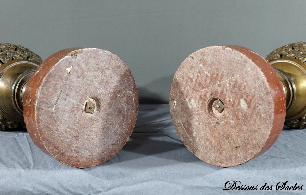Pair Of Bronze Ewers, Art Nouveau – 1910-photo-8
