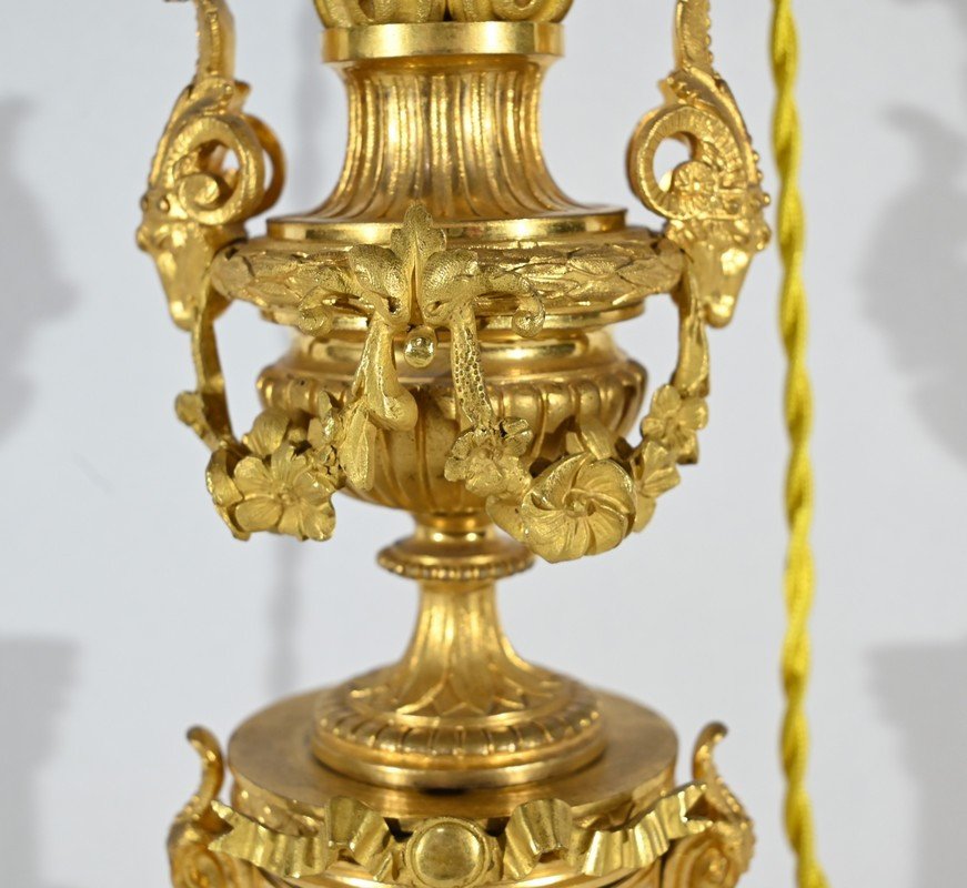 Lampe En Bronze Doré, époque Napoléon III – Milieu XIXe-photo-4