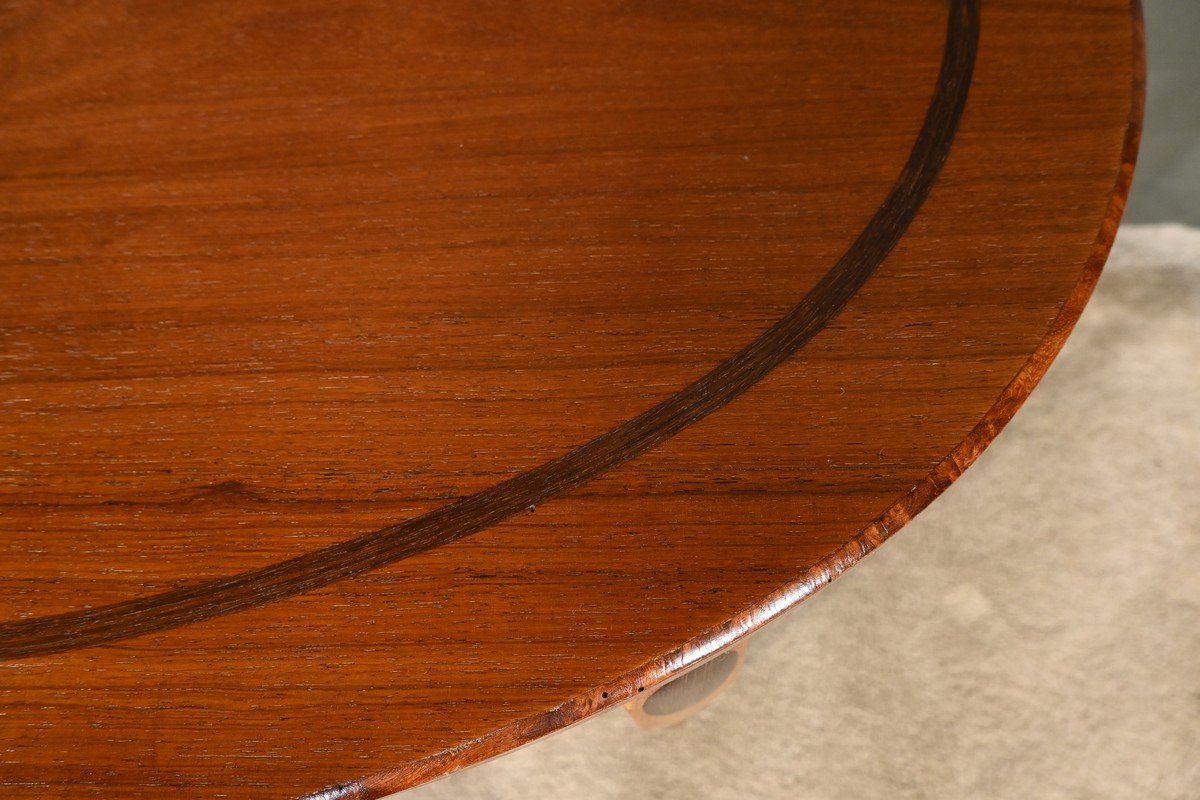 Table Guéridon En Acajou Et Palissandre, Art Déco - 1930-photo-4