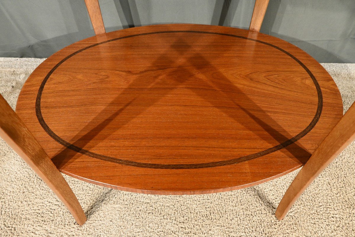 Table Guéridon En Acajou Et Palissandre, Art Déco - 1930-photo-3