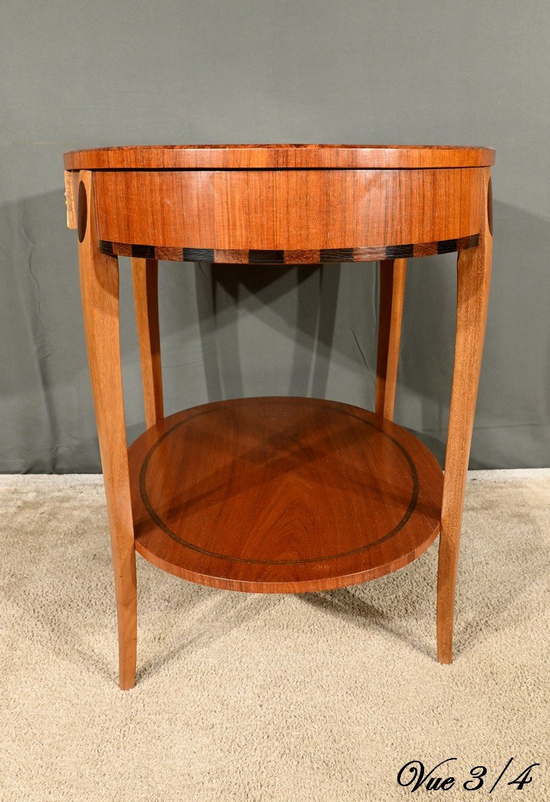 Table Guéridon En Acajou Et Palissandre, Art Déco - 1930-photo-5