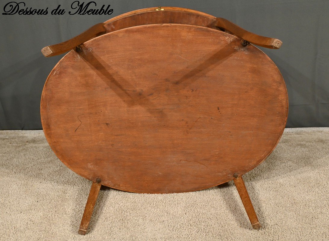 Table Guéridon En Acajou Et Palissandre, Art Déco - 1930-photo-8