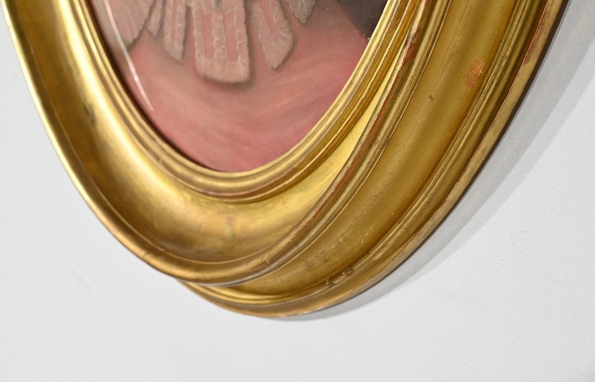 Important Pastel « La Jeune Fille Au Canari », école Française Du XIXe-photo-7