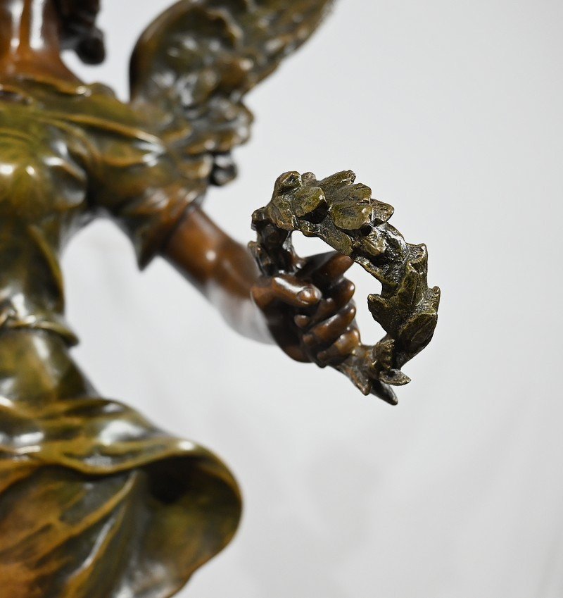 Importante Sculpture En Régule, "la Patrie", Signée Ferville Suan - Fin XIXe-photo-2