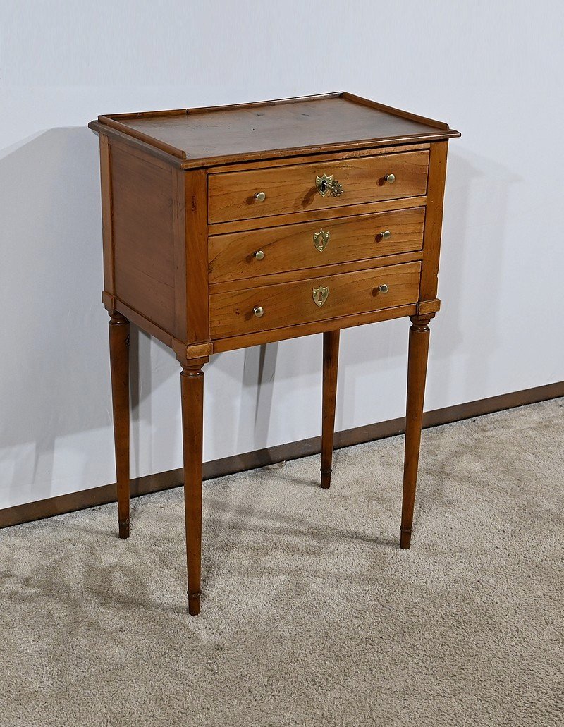 Petit Table De Salon En Merisier Et Noyer, époque Louis XVI – Fin XVIIIe-photo-2