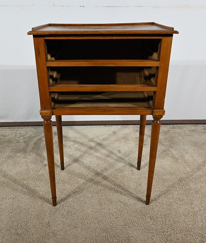 Petit Table De Salon En Merisier Et Noyer, époque Louis XVI – Fin XVIIIe-photo-7