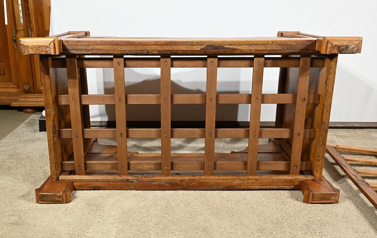Small Cherry Wood Roller Child's Bed - 1900-photo-8