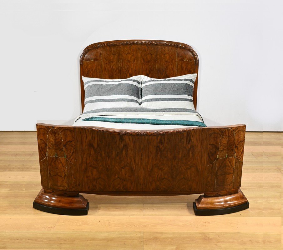 Lit En Ronce De Noyer, époque Art Déco – 1930
