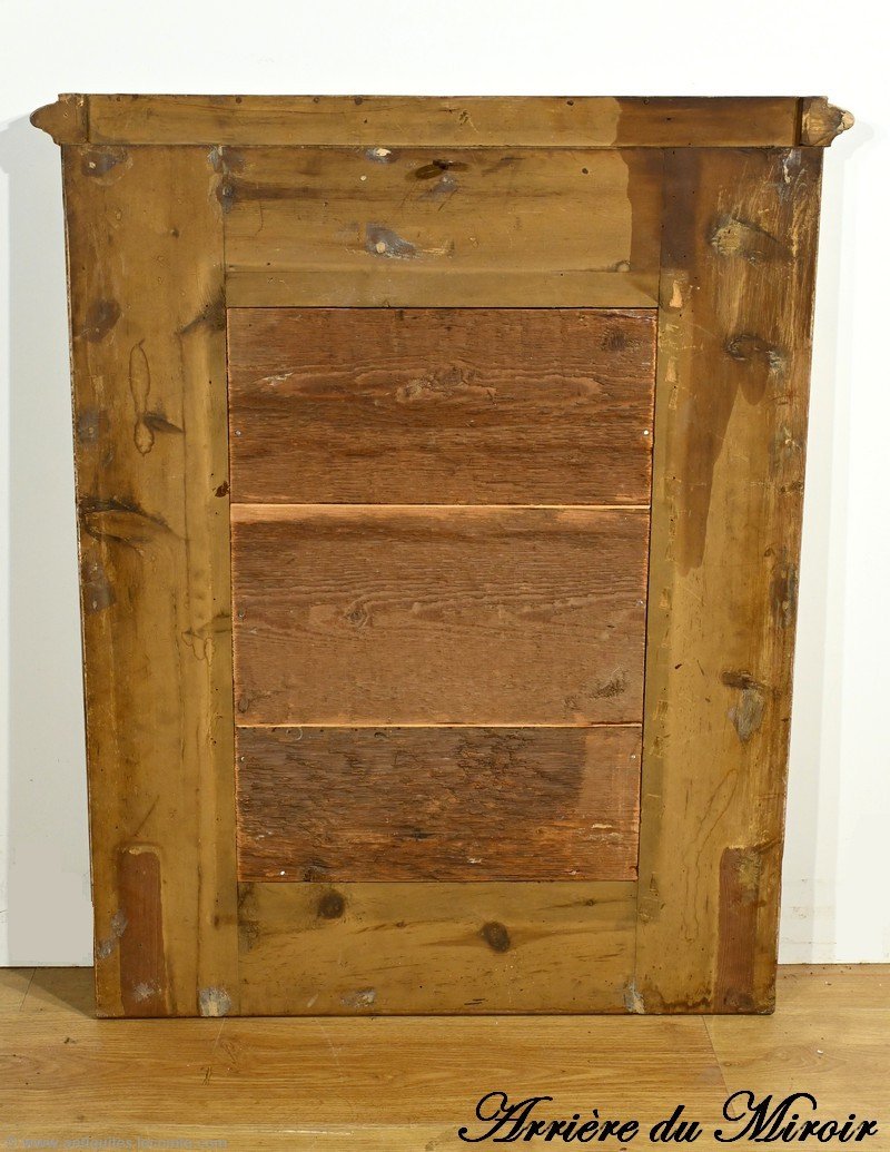 Miroir à Parcloses En Bois Doré, époque Napoléon III – Milieu XIXe-photo-8