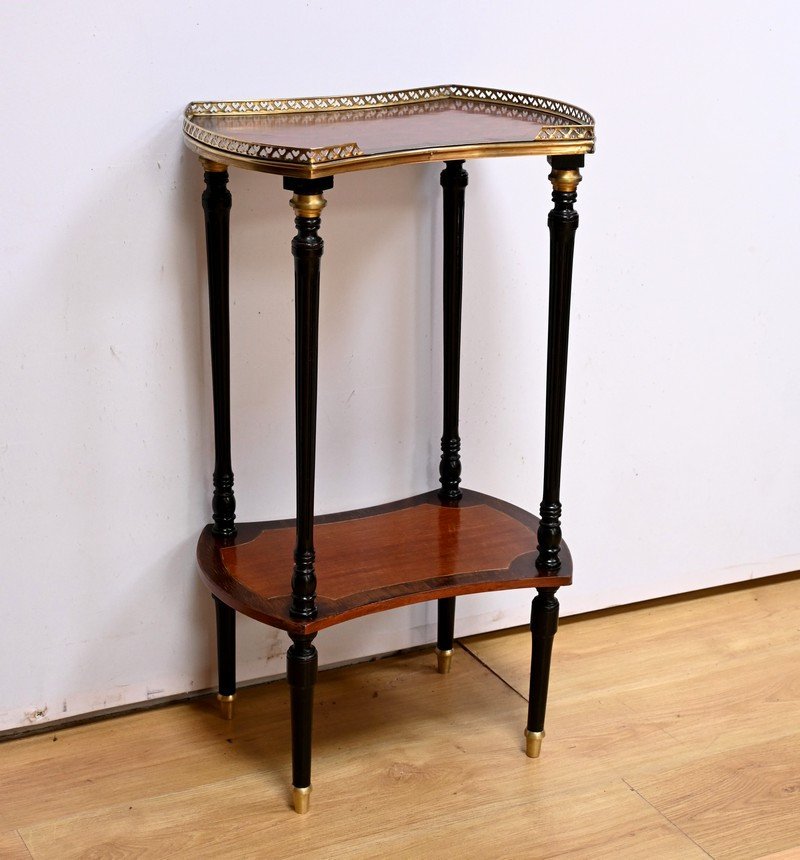 Double-top Flying Table In Mahogany And Ebonized Pear Wood, Napoleon III Style – 1930-photo-2