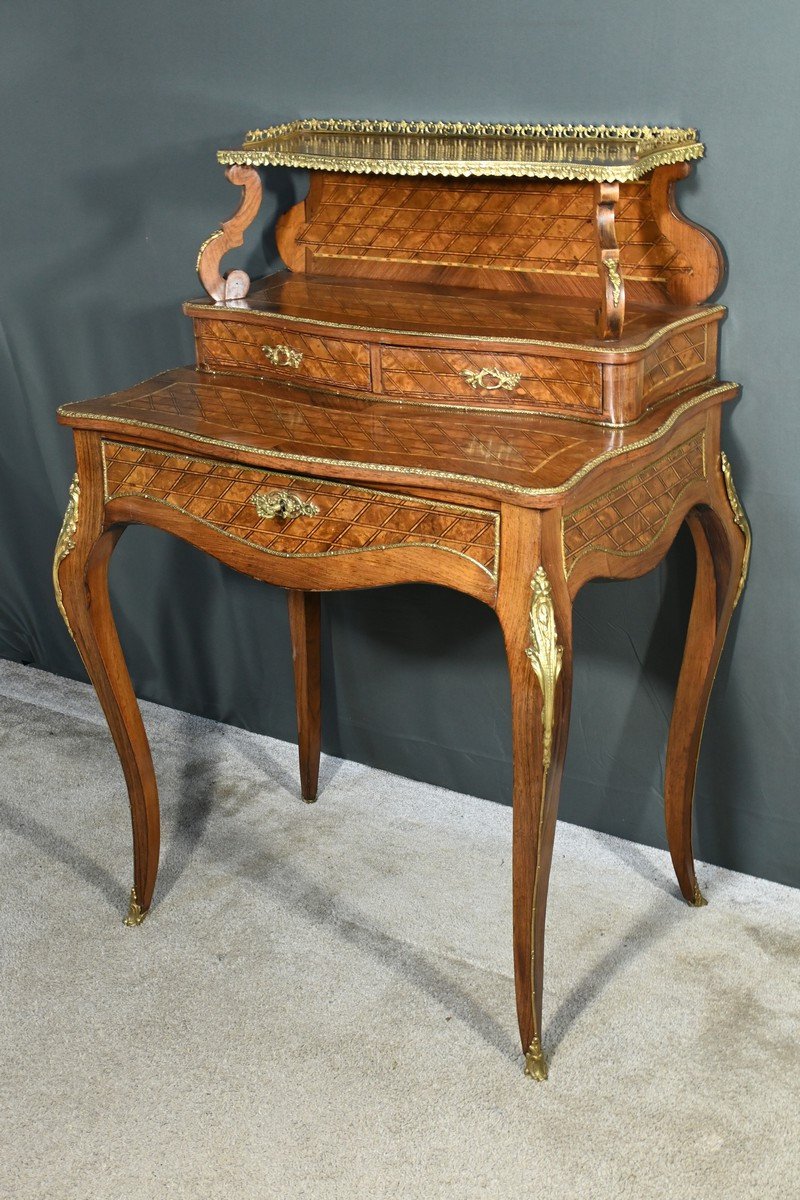 Bureau à Gradins En Bois De Rose – 2ème Partie XIXe-photo-2