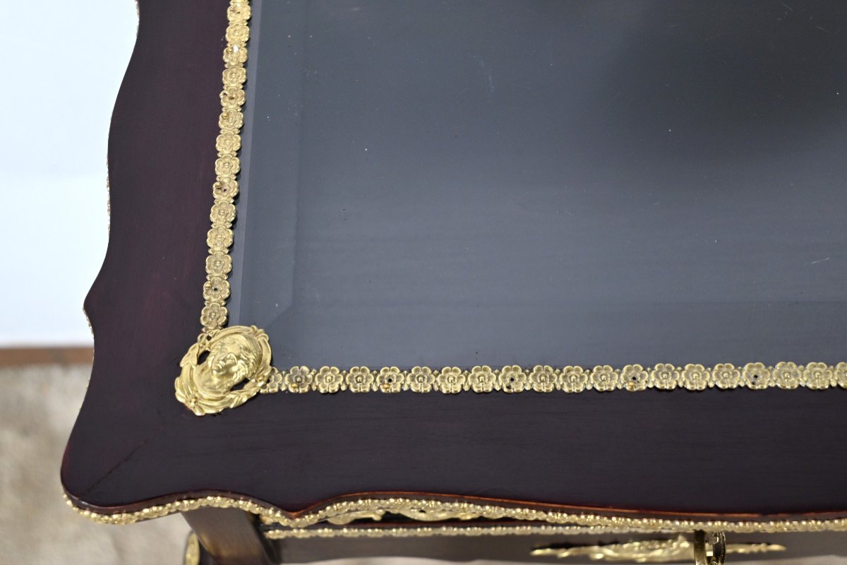 Table Vitrine De Milieu En Acajou Teinté, Style Louis XV, époque Napoléon III – Milieu XIXe-photo-1