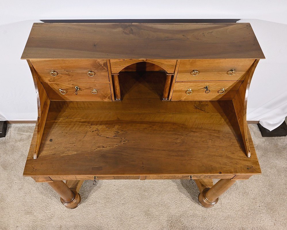 Rare Bureau De Propriété, En Noyer, époque Empire – Début XIXe-photo-2