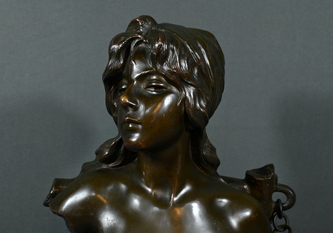 Bronze « Capture », Signé E.villanis – Fin XIXe-photo-3