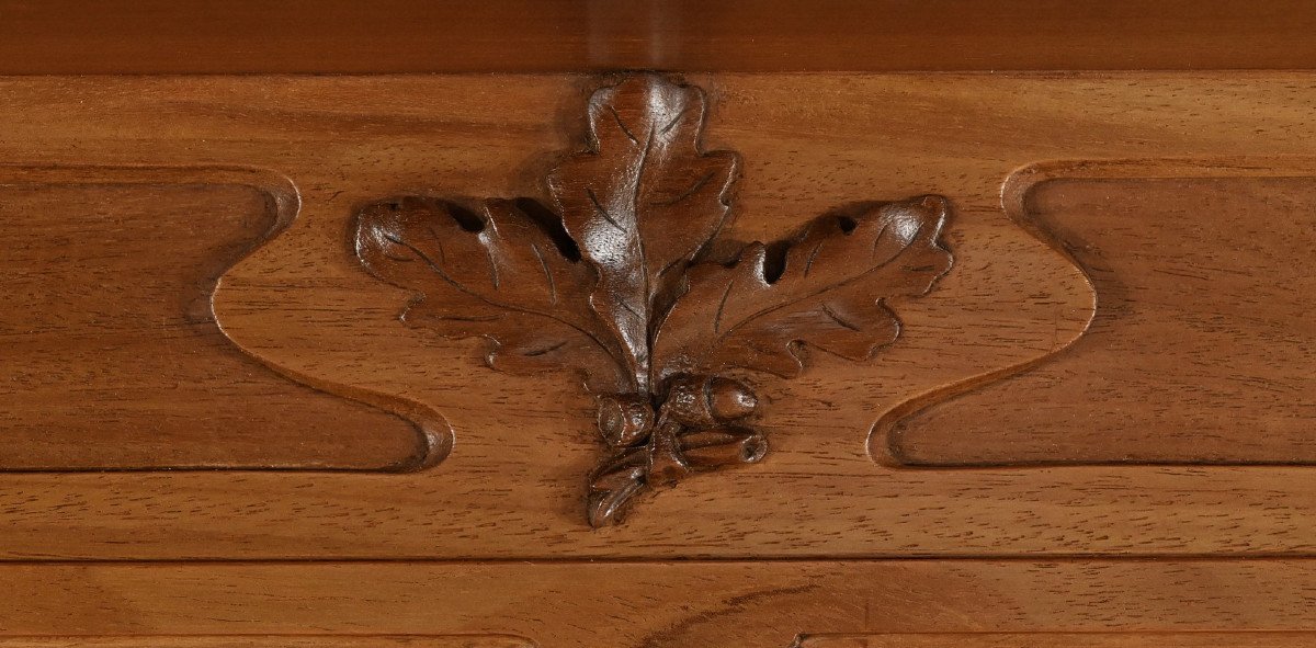 Bibliothèque En Acajou Blond, Art Nouveau – Début XXe-photo-4
