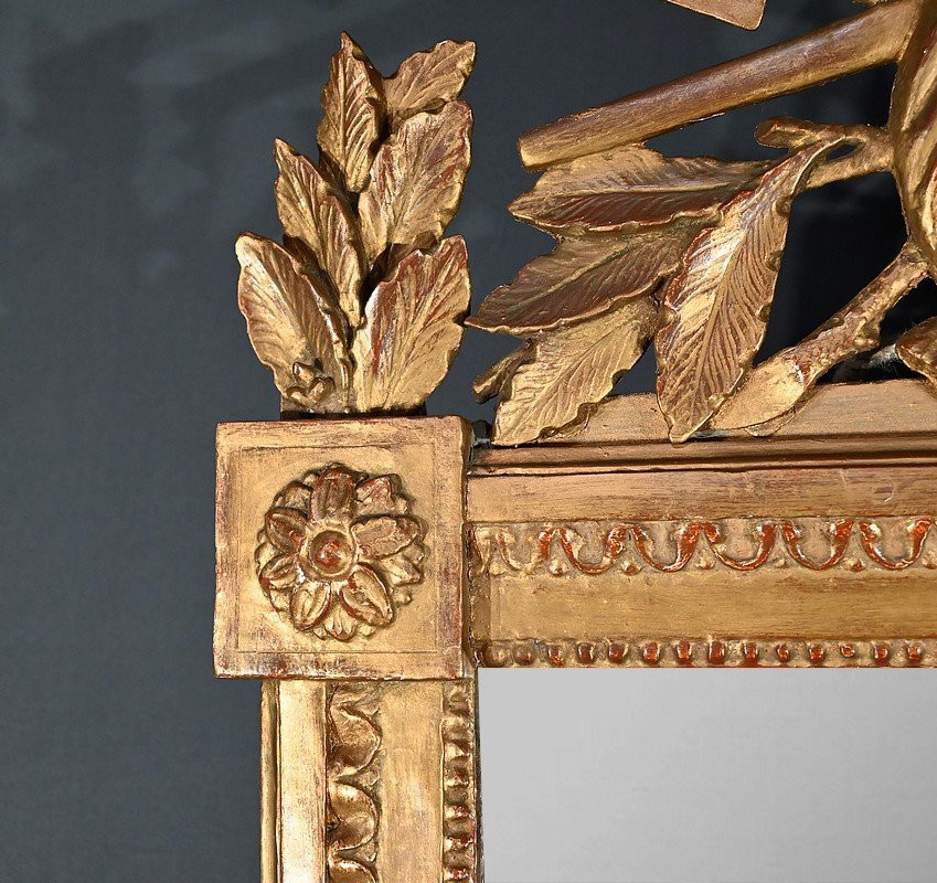 Important Gilded Wood Mirror, Louis XV Period – 1768-photo-4