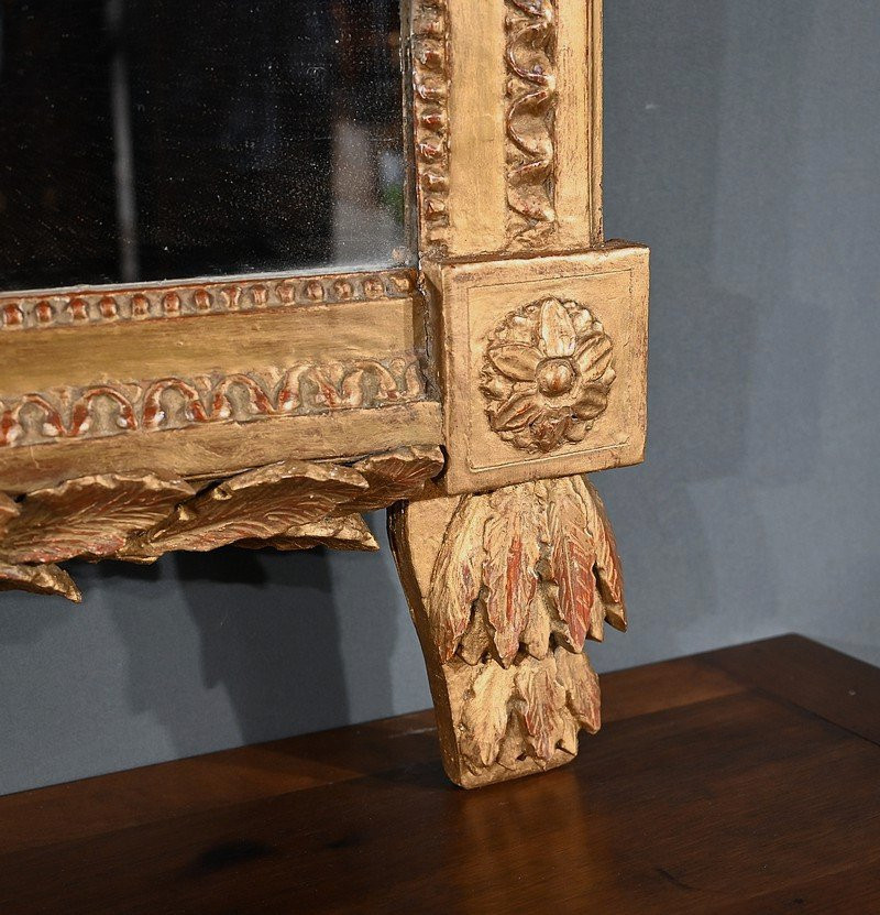 Important Gilded Wood Mirror, Louis XV Period – 1768-photo-3