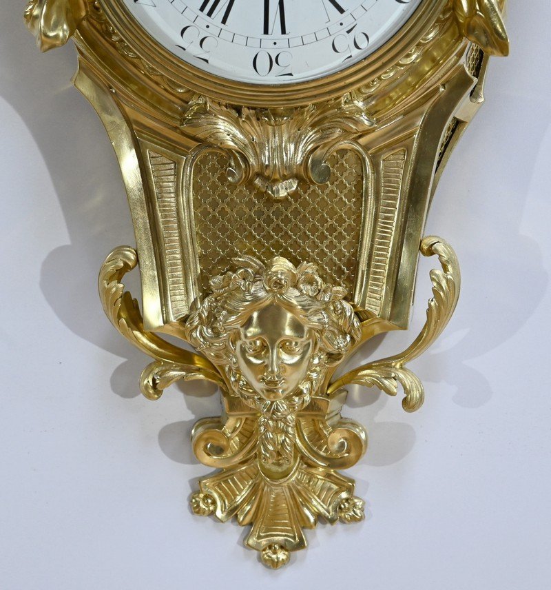Important Cartel D’applique En Bronze Doré, Maison Prosper Roussel – Milieu XIXe-photo-4