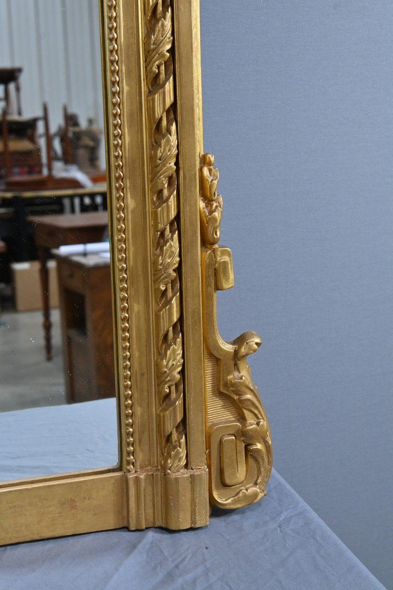 Important Miroir Doré, Style Louis XVI – Milieu XIXe-photo-4