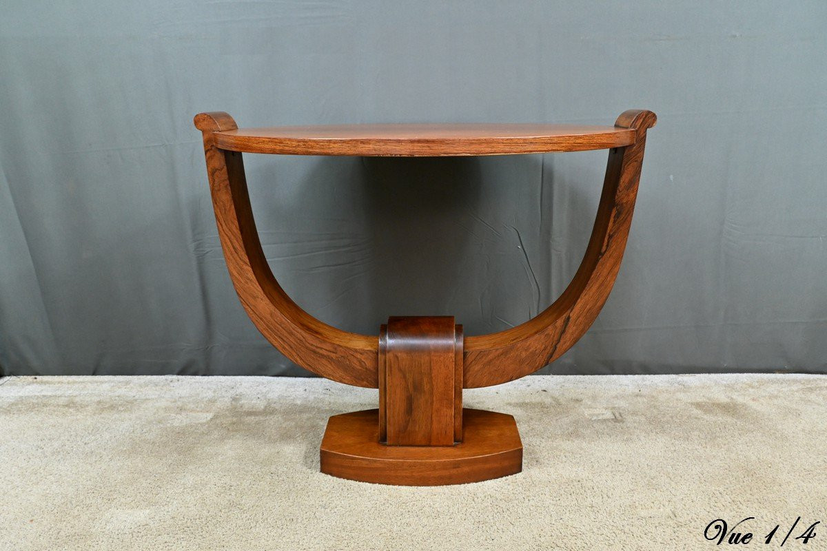 Rosewood Coffee Table, Attributed To A.arbus, Art Deco - 1930-photo-4