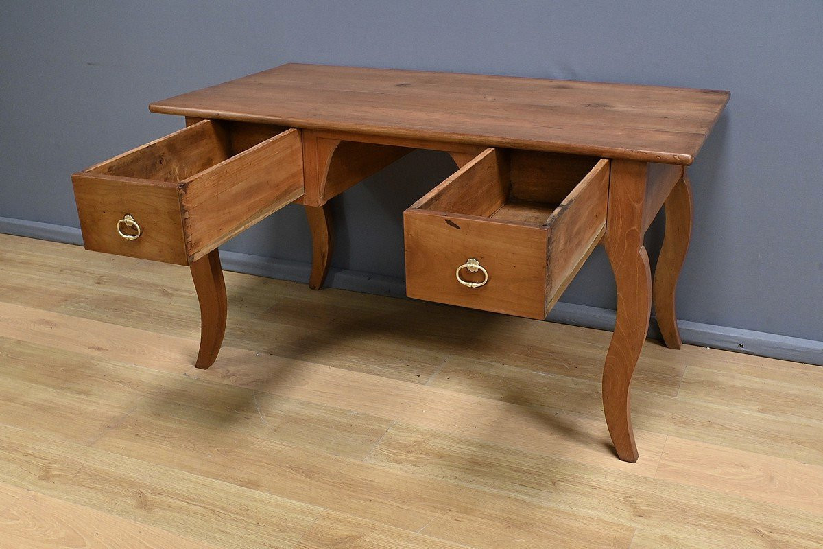Table Bureau En Merisier, Style Louis XV – 2ème Partie XIXe-photo-4