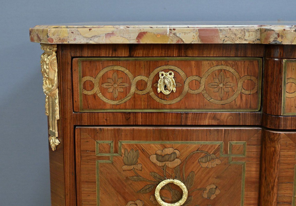 Sauteuse Chest Of Drawers, Louis XV/louis XVI Transition Style – Early 20th Century-photo-4