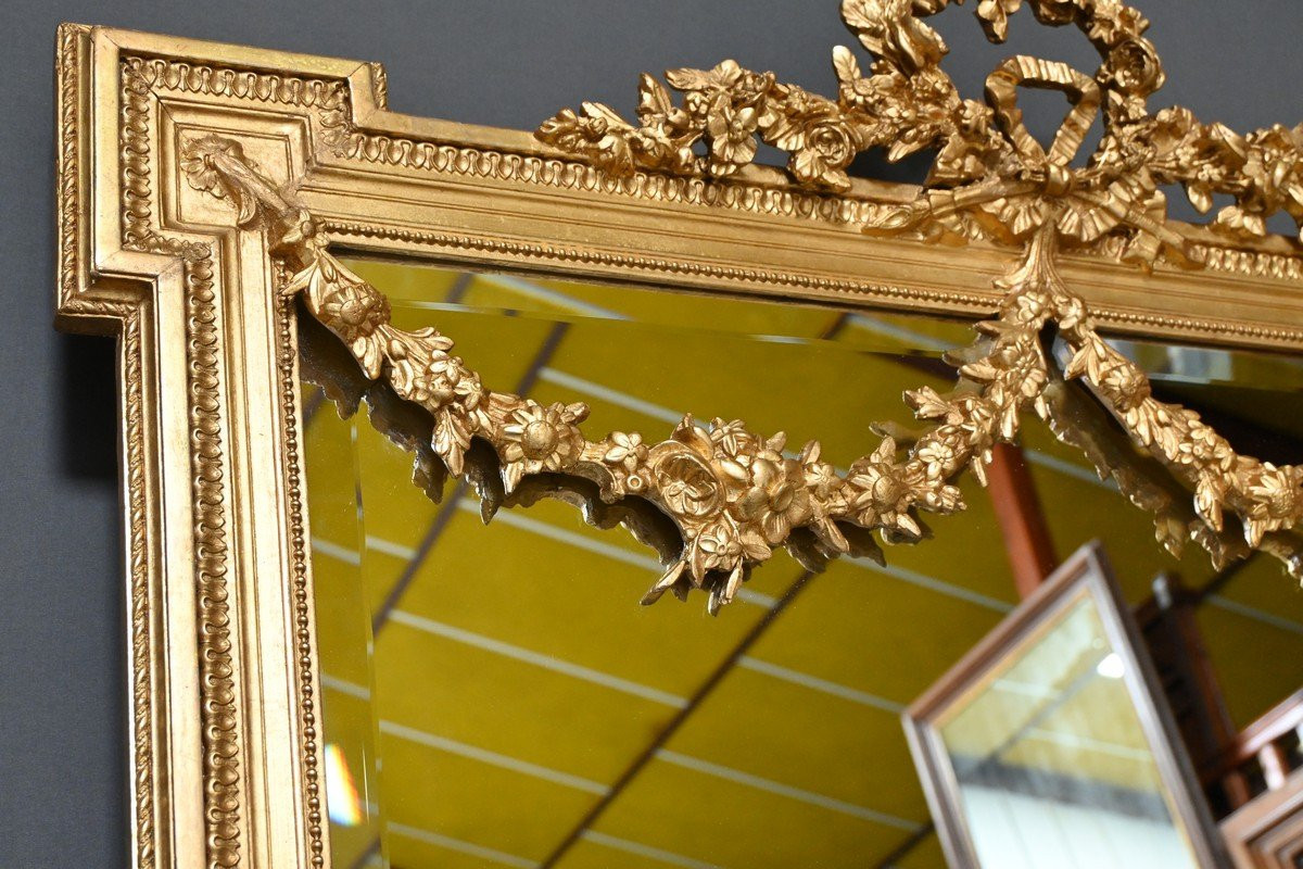 Miroir en Bois Doré, style Louis XVI – 2ème Partie XIX-photo-3