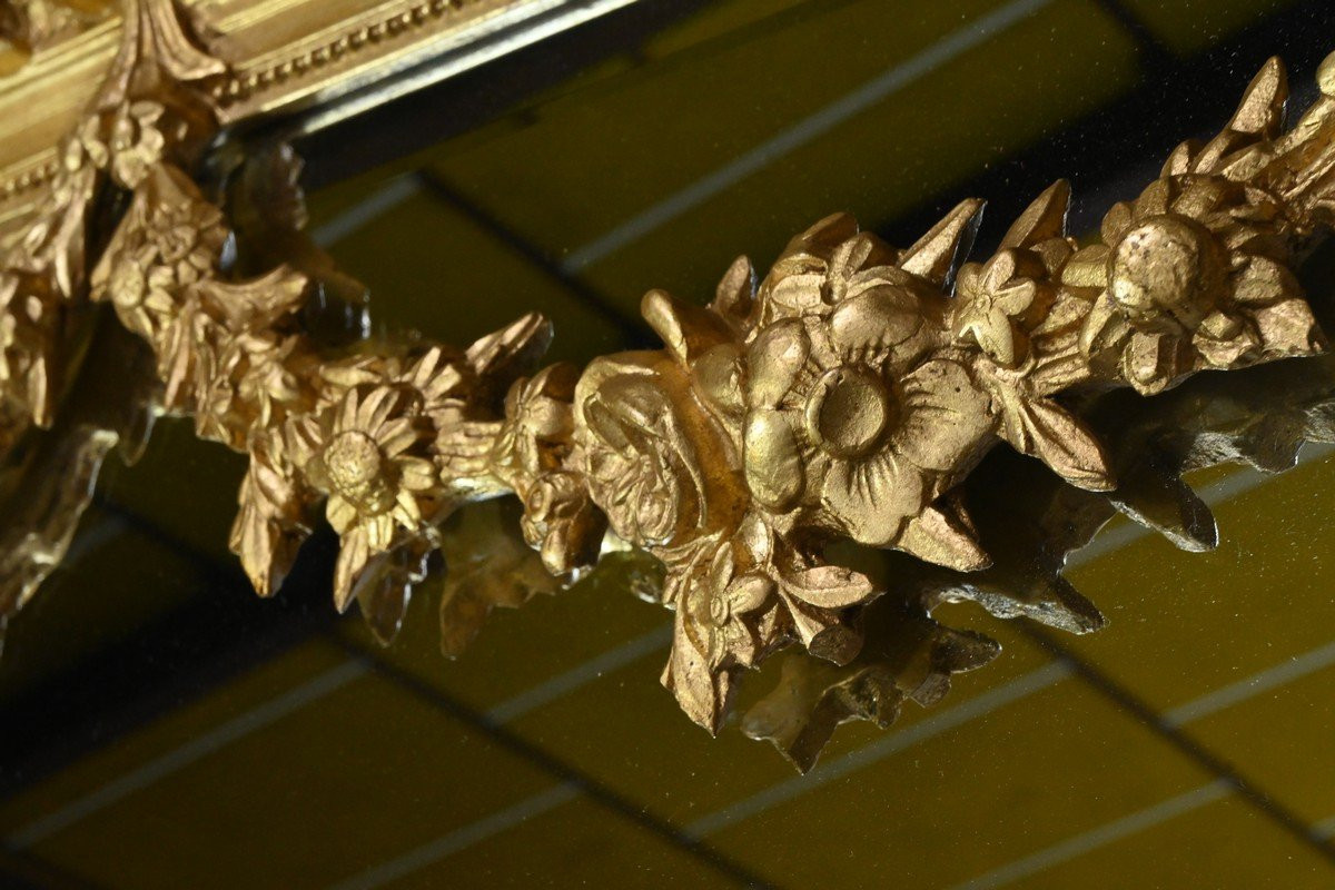 Miroir en Bois Doré, style Louis XVI – 2ème Partie XIX-photo-7