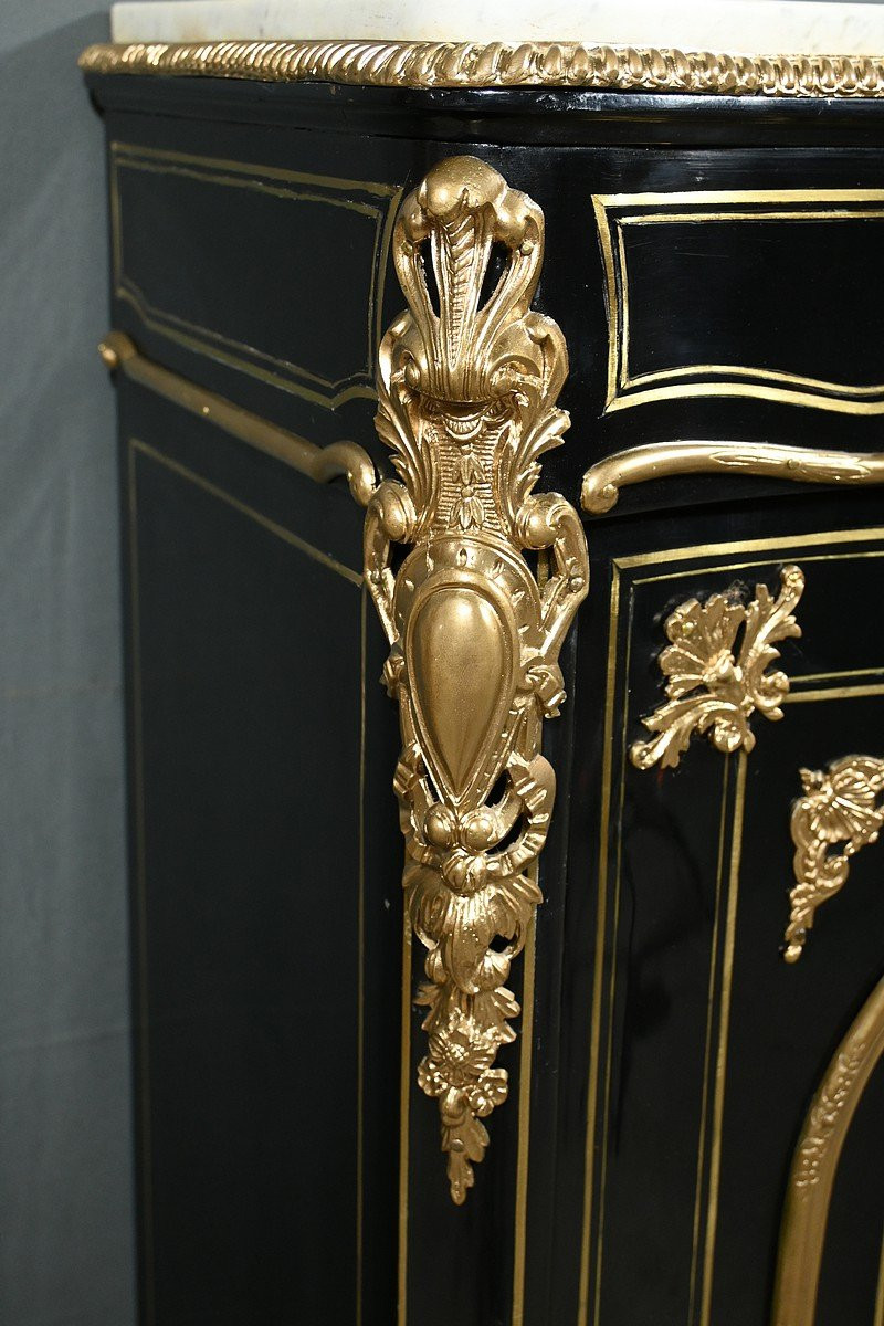Blackened Pearwood Sideboard, Napoleon III Period – Mid-19th Century-photo-2