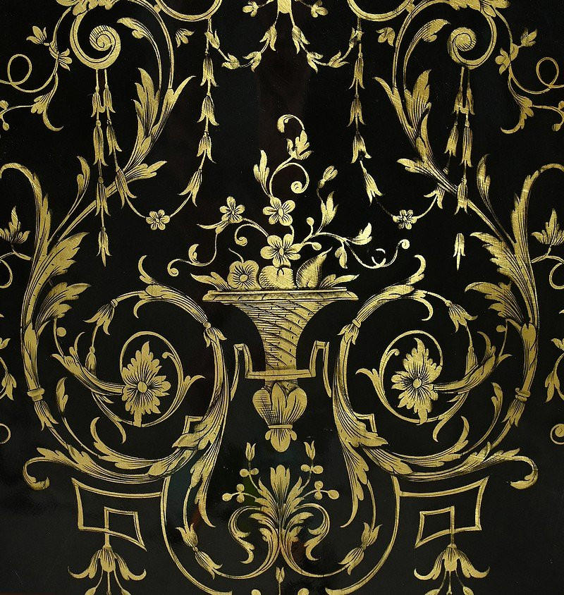 Blackened Pearwood Sideboard, Napoleon III Period – Mid-19th Century-photo-3