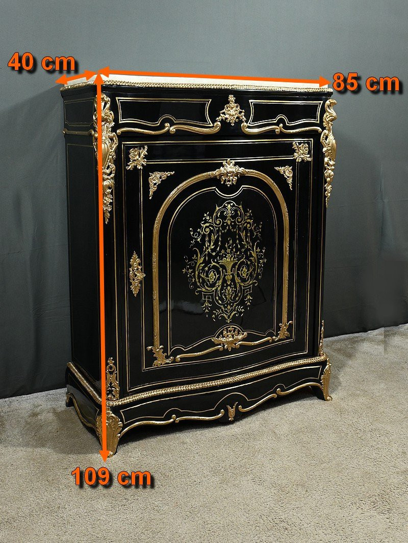 Blackened Pearwood Sideboard, Napoleon III Period – Mid-19th Century-photo-7
