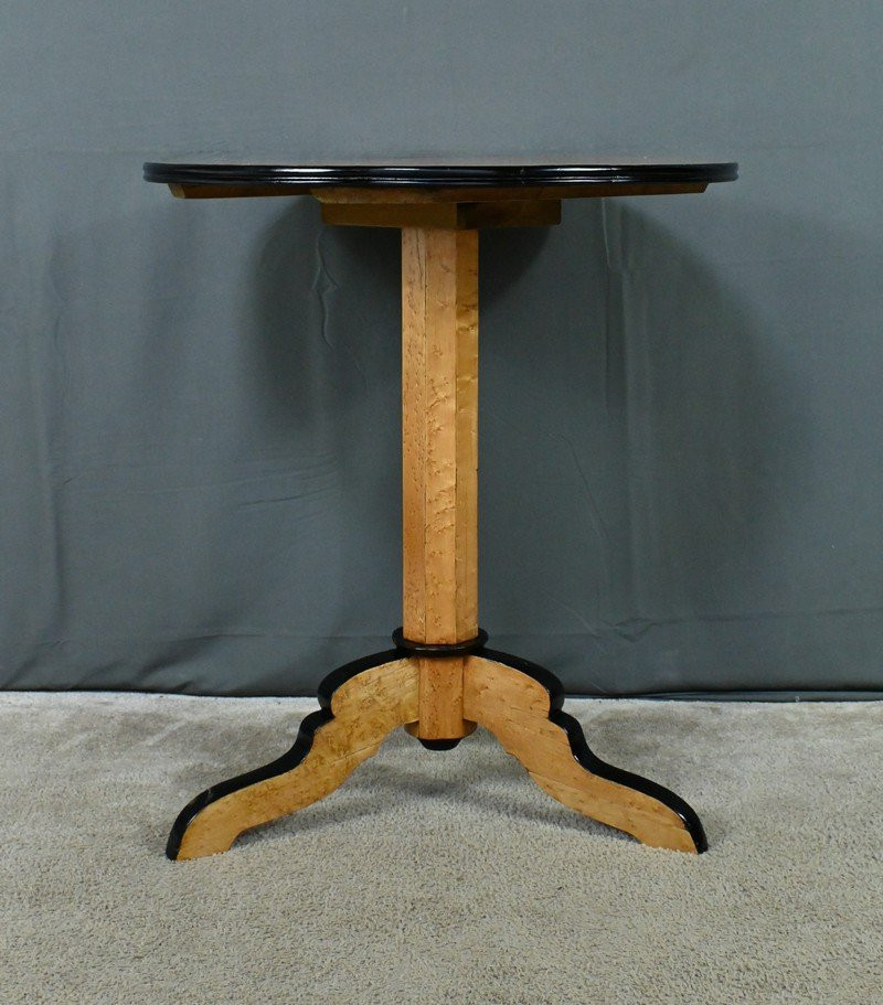 Speckled Maple Pedestal Table, Napoleon III Period – Part 2 Of The 19th Century-photo-3