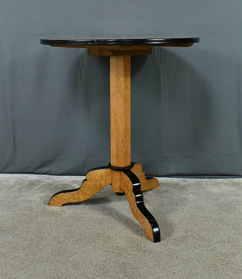 Speckled Maple Pedestal Table, Napoleon III Period – Part 2 Of The 19th Century-photo-4