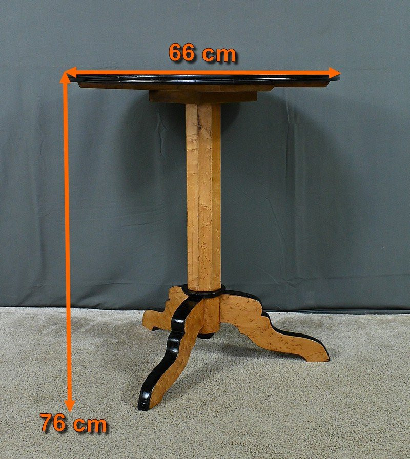 Speckled Maple Pedestal Table, Napoleon III Period – Part 2 Of The 19th Century-photo-5