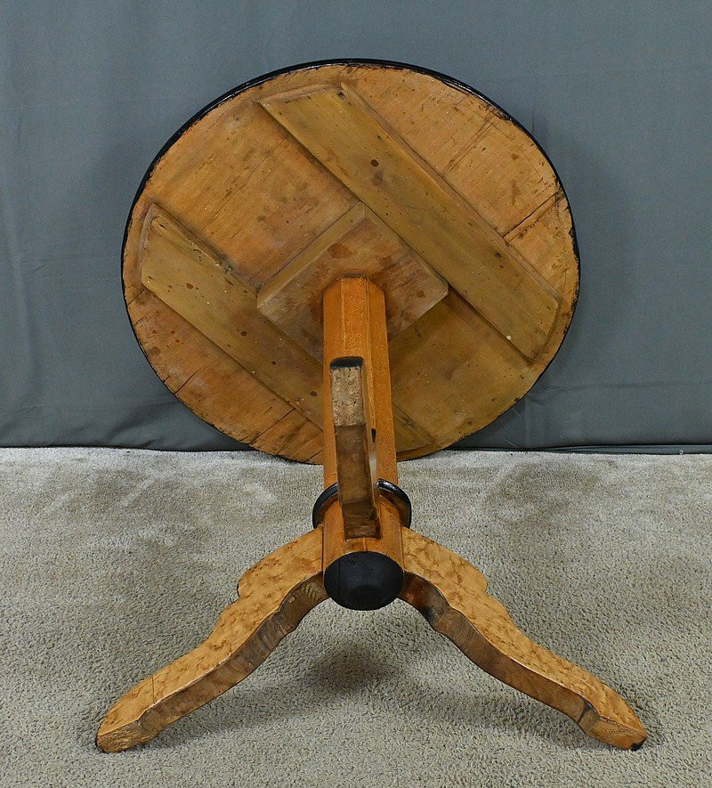 Speckled Maple Pedestal Table, Napoleon III Period – Part 2 Of The 19th Century-photo-6