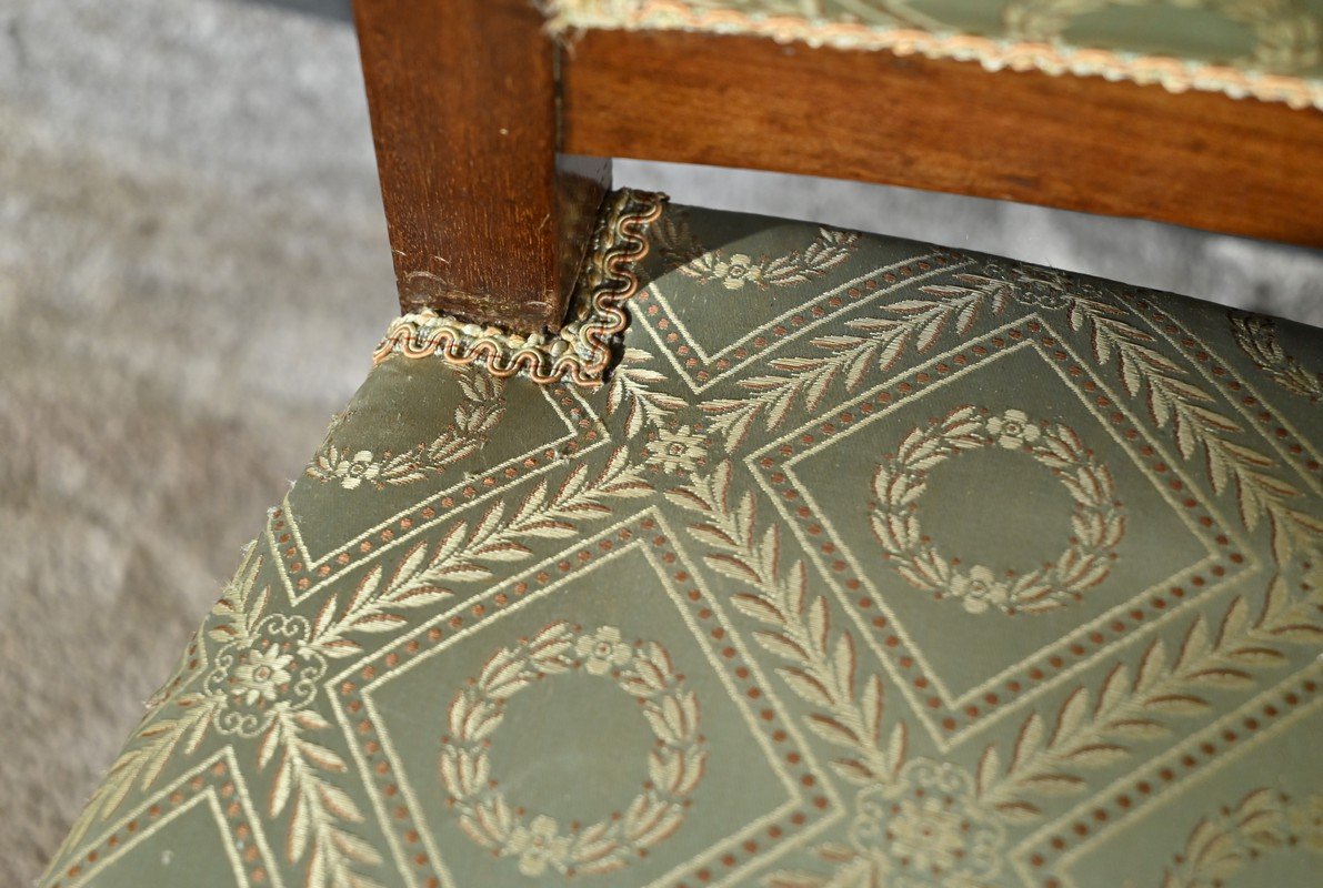 Pair Of Mahogany Armchairs With Crosses, Restoration Period – Early 19th Century-photo-6