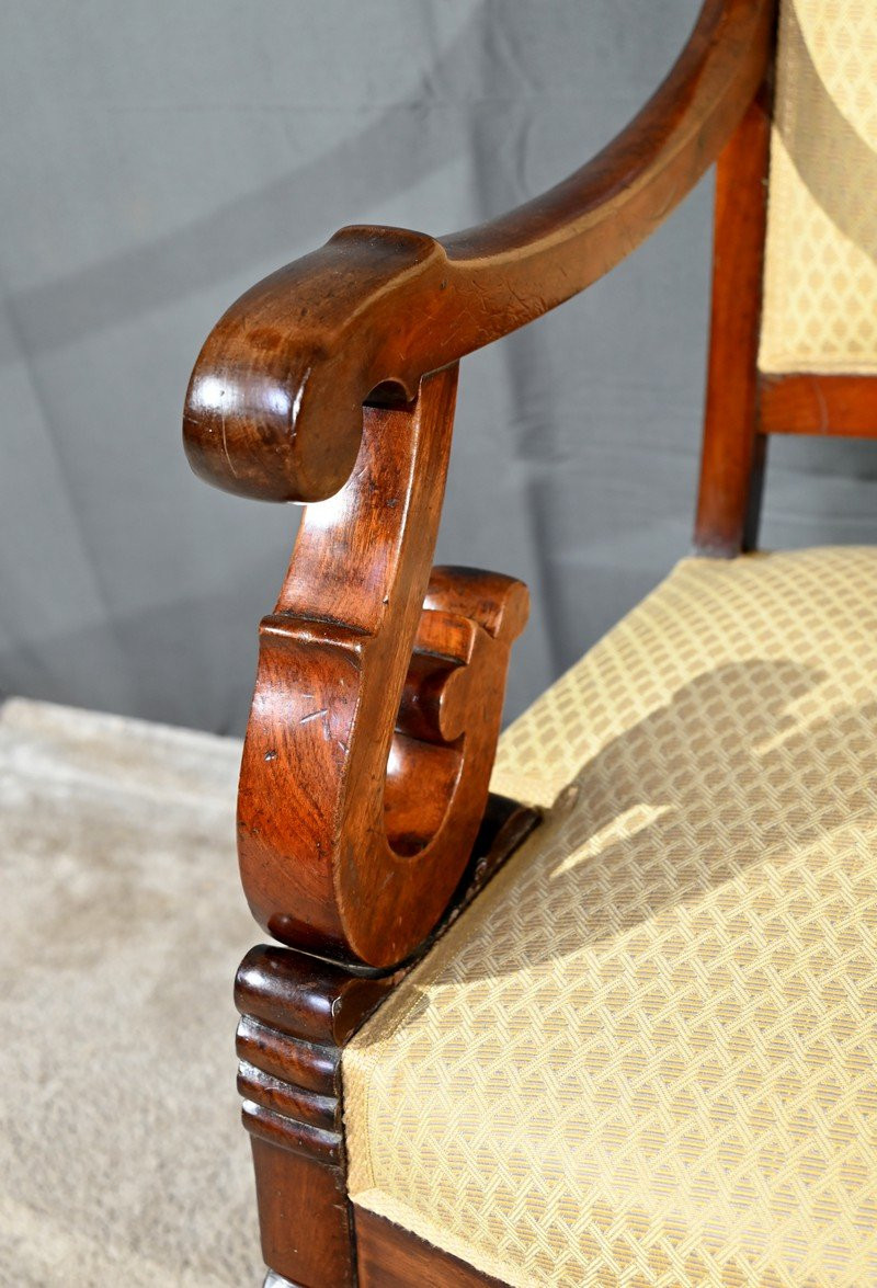Mahogany Office Chair, Restoration Period – Early 19th Century-photo-5
