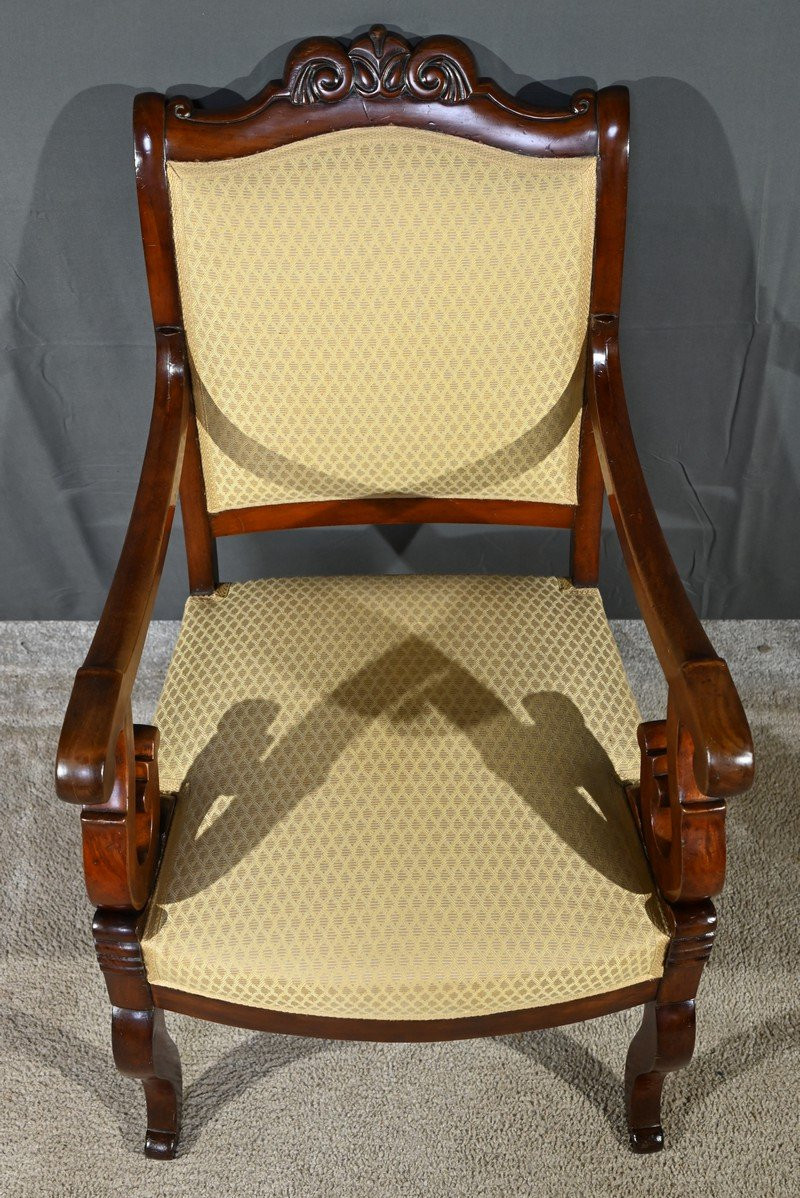 Mahogany Office Chair, Restoration Period – Early 19th Century-photo-7