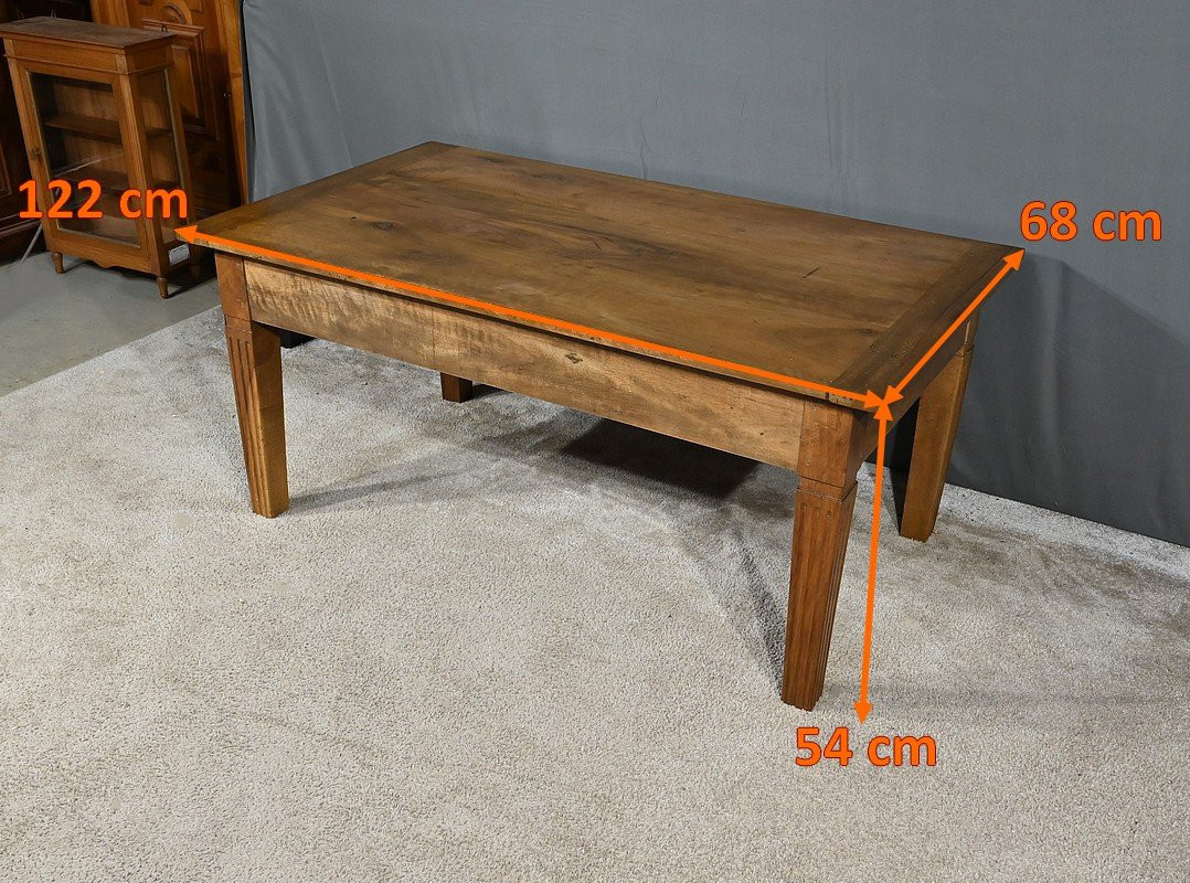 Table Basse en Noyer, goût Louis XVI - XIXe-photo-7