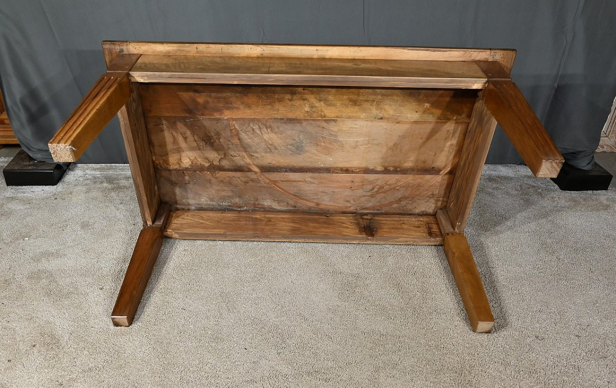 Table Basse en Noyer, goût Louis XVI - XIXe-photo-8