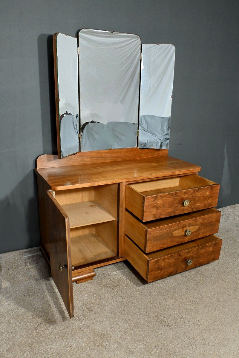 Coiffeuse en Ronce de Noyer, Art Déco - 1930-photo-2