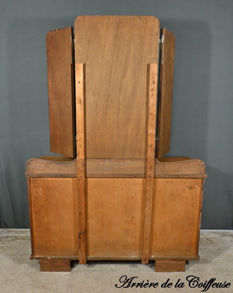 Coiffeuse en Ronce de Noyer, Art Déco - 1930-photo-8